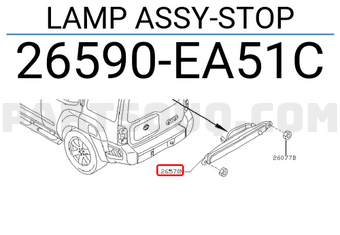 Nissan 26590EA51C LAMP ASSY-STOP