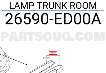 Nissan 26590ED00A LAMP TRUNK ROOM