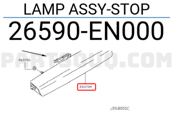 Nissan 26590EN000 LAMP ASSY-STOP