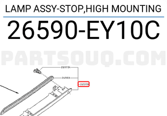 Nissan 26590EY10C LAMP ASSY-STOP,HIGH MOUNTING