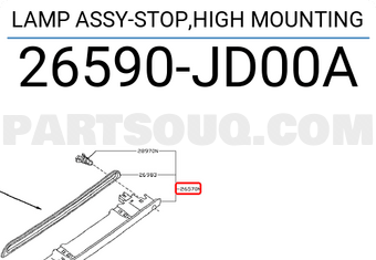 Nissan 26590JD00A LAMP ASSY-STOP,HIGH MOUNTING