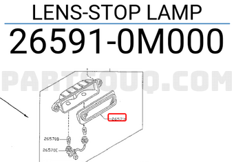 Nissan 265910M000 LENS-STOP LAMP
