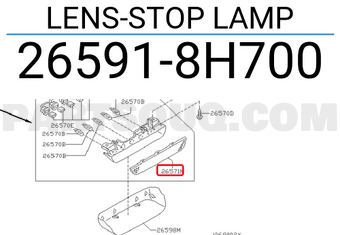 Nissan 265918H700 LENS-STOP LAMP