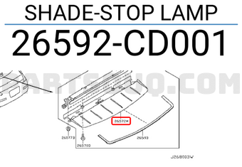 Nissan 26592CD001 SHADE-STOP LAMP