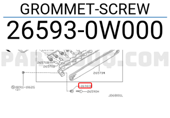 Nissan 265930W000 GROMMET-SCREW