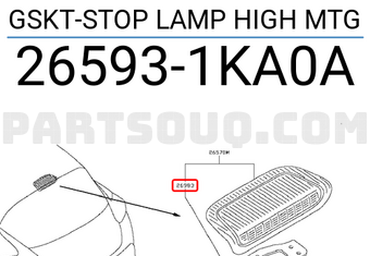 Nissan 265931KA0A GSKT-STOP LAMP HIGH MTG