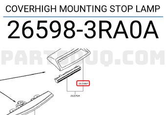 Nissan 265983RA0A COVERHIGH MOUNTING STOP LAMP