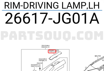 Nissan 26617JG01A RIM-DRIVING LAMP,LH