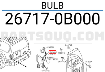 Nissan 267170B000 BULB