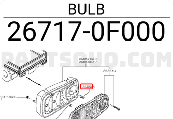 Nissan 267170F000 BULB