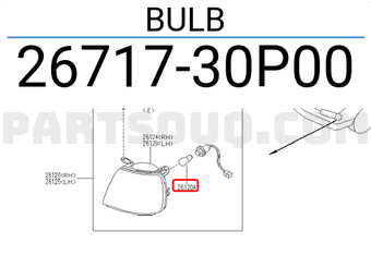 Nissan 2671730P00 BULB