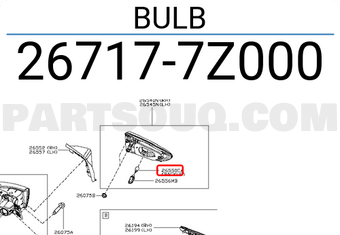 Nissan 267177Z000 BULB