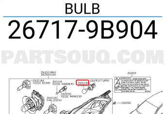 Nissan 267179B904 BULB