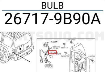 Nissan 267179B90A BULB