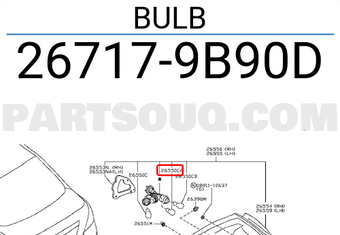 Nissan 267179B90D BULB