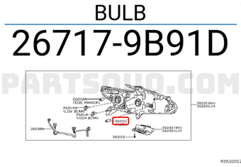 Nissan 267179B91D BULB