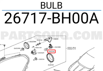 Nissan 26717BH00A BULB