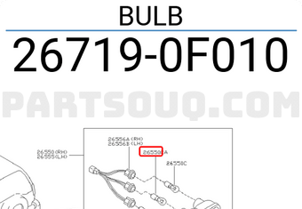 Nissan 267190F010 BULB