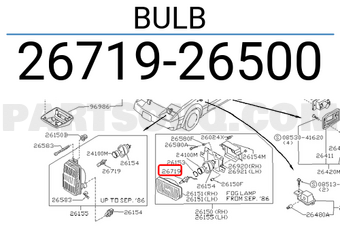 Nissan 2671926500 BULB