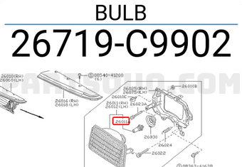 Nissan 26719C9902 BULB
