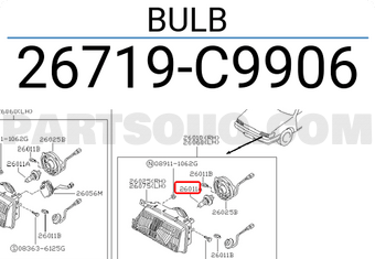 Nissan 26719C9906 BULB