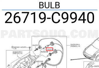 Nissan 26719C9940 BULB