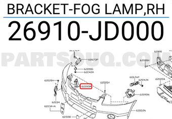 Nissan 26910JD000 BRACKET-FOG LAMP,RH
