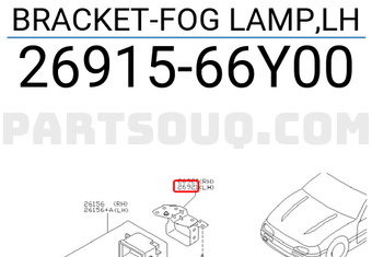 Nissan 2691566Y00 BRACKET-FOG LAMP,LH