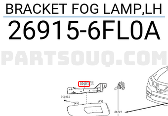 Nissan 269156FL0A BRACKET FOG LAMP,LH