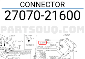 Nissan 2707021600 CONNECTOR