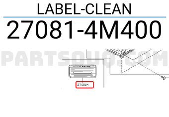 Nissan 270814M400 LABEL-CLEAN