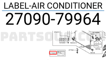 Nissan 2709079964 LABEL-AIR CONDITIONER