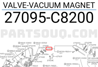 Nissan 27095C8200 VALVE-VACUUM MAGNET