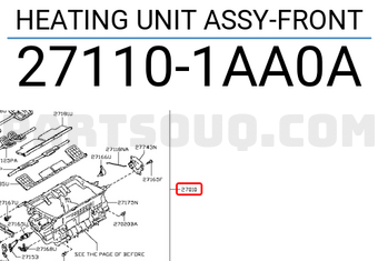 Nissan 271101AA0A HEATING UNIT ASSY-FRONT
