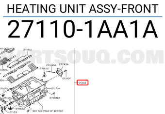 Nissan 271101AA1A HEATING UNIT ASSY-FRONT
