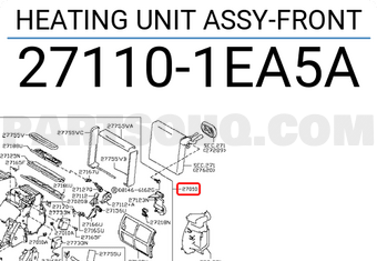 Nissan 271101EA5A HEATING UNIT ASSY-FRONT