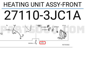 Nissan 271103JC1A HEATING UNIT ASSY-FRONT