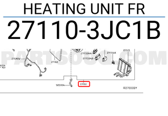 Nissan 271103JC1B HEATING UNIT FR