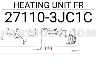 Nissan 271103JC1C HEATING UNIT FR
