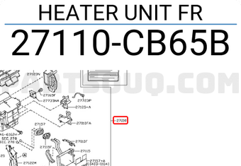 Nissan 27110CB65B HEATER UNIT FR