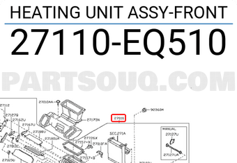 Nissan 27110EQ510 HEATING UNIT ASSY-FRONT