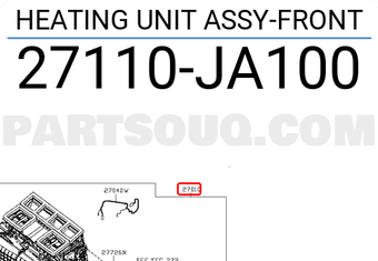 Nissan 27110JA100 HEATING UNIT ASSY-FRONT
