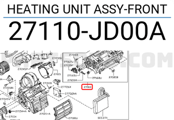 Nissan 27110JD00A HEATING UNIT ASSY-FRONT