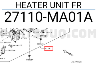 Nissan 27110MA01A HEATER UNIT FR