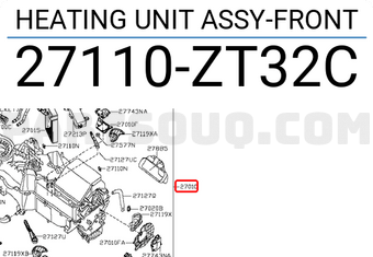 Nissan 27110ZT32C HEATING UNIT ASSY-FRONT
