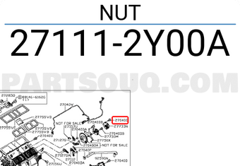 Nissan 271112Y00A NUT