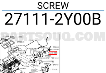 Nissan 271112Y00B SCREW