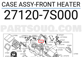 Nissan 271207S000 CASE ASSY-FRONT HEATER