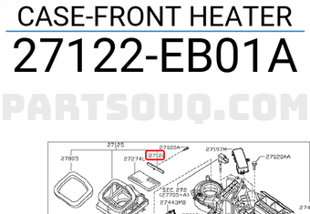 Nissan 27122EB01A CASE-FRONT HEATER