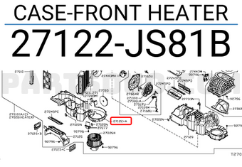 Nissan 27122JS81B CASE-FRONT HEATER